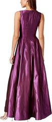 B Michael Sleeveless A-Line Gown Purple