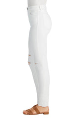 J Brand Maria Destroyed High Rise Skinny Jeans White 24