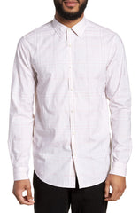 Theory Murarry Plaid Long Sleeve Button-Down Shirt Red M