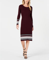 Bar III Ribbed-Knit Midi Sweater Dress Black Current XXL - Gear Relapse 