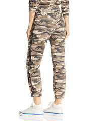 HONEY PUNCH Studded Camo Jogger Pants Camo L