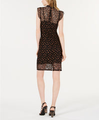 Bar III Lace Animal-Print Choker Dress Cheetah M - Gear Relapse 