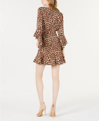Bar III Bell-Sleeve Cheetah-Print Dress Cheetah 10 - Gear Relapse 