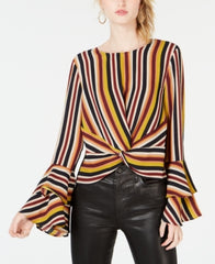 Bar III Striped Flared-Sleeve Top Multi - Gear Relapse 
