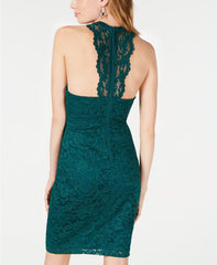 Sequin Hearts Juniors Lace Dress Emerald 0