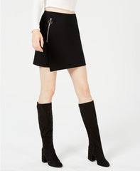 Bar III Asymmetrical Mini Skirt Deep Black - Gear Relapse 