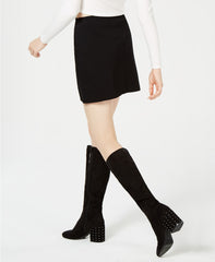 Bar III Asymmetrical Mini Skirt Deep Black - Gear Relapse 