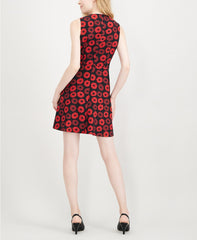 Maison Jules Jacquard Bow-Detail Fit Flare Daydream Floral