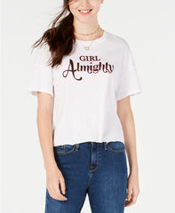 Carbon Copy Cotton Girl Almighty Graphic-Print White