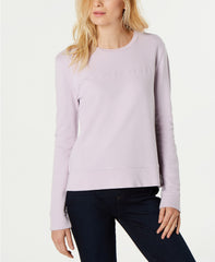 French Connection Cotton Le Sweatshirt Lavender Frost L