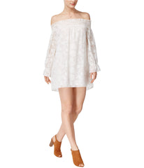 Bar III Textured Off-The-Shoulder Dress Bright White XL - Gear Relapse 