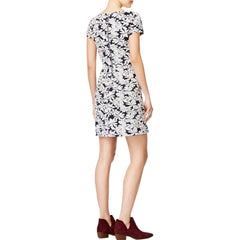Maison Jules Jacquard Fit & Flare Dress Blu Notte Combo