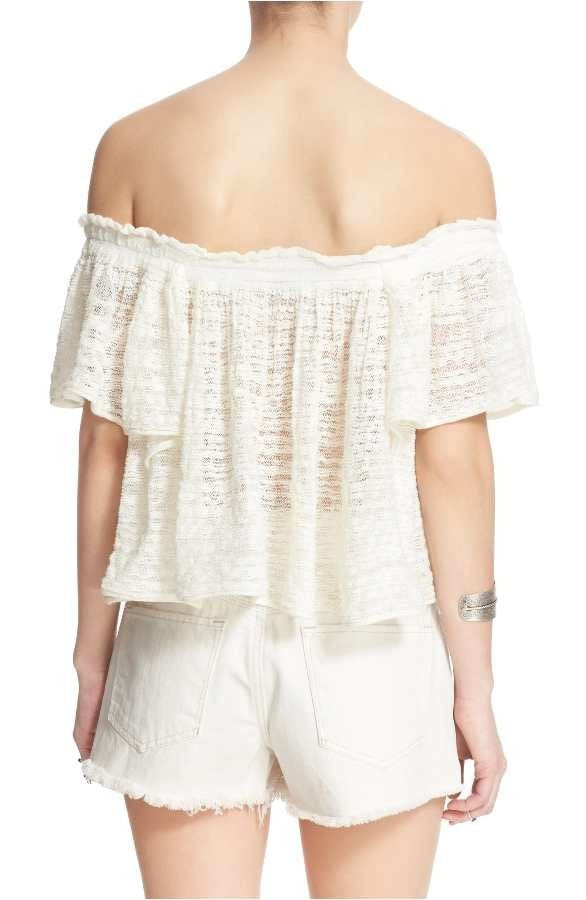 Free People Thrills and Frills Open-Stitch Ivory M - Gear Relapse 