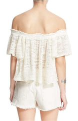 Free People Thrills and Frills Open-Stitch Ivory M - Gear Relapse 