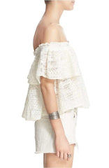 Free People Thrills and Frills Open-Stitch Ivory M - Gear Relapse 