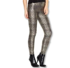 Bar III Mid-Rise Metallic-Coated Legging Gold Shine - Gear Relapse 