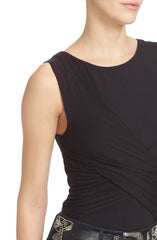 Free People Faux Wrap Sleeveless Wrap Top Black S - Gear Relapse 