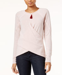 Rachel Rachel Roy Women's Gilda Colorblocked Crisscross Top Rosewater XXL