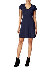Maison Jules Short-Sleeve Fit Flare Dress