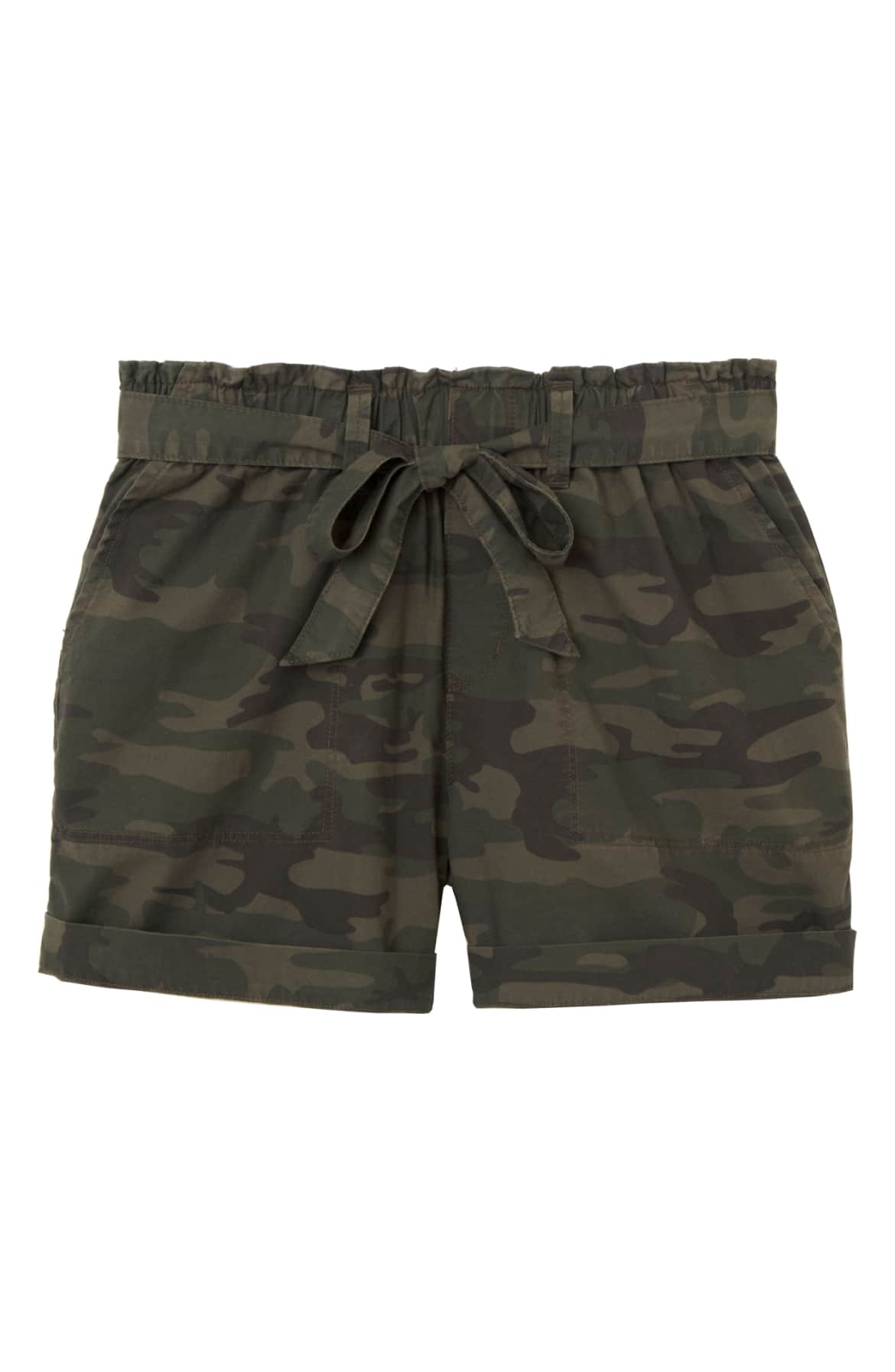 Sanctuary Women's Daydreamer Belted Camo Shorts Army Green XS