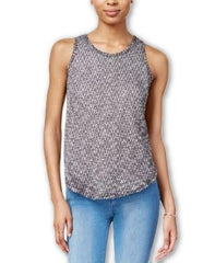Bar III Melange-Knit Sleeveless Tank Top Black Combo XXS - Gear Relapse 
