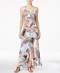 Bar III Printed High-Low Hem Maxi Dress White Combo XXS - Gear Relapse 