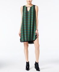 Bar III Sleeveless Cutout Sheath Dress Green Combo XS - Gear Relapse 