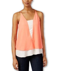 Bar III Printed Layered Top Peach - Gear Relapse 