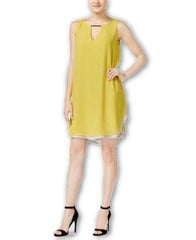 Bar III Sleeveless Cutout Sheath Dress Electric Citron - Gear Relapse 