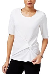 Bar III Knot-Front Elbow-Sleeve Top - Gear Relapse 