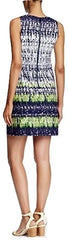 Vince Camuto Women's Print Scuba Fit & Flare Dress Blue Combo 6