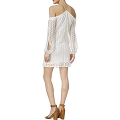 Bar III Off-The-Shoulder Lace Dress Bright White S - Gear Relapse 