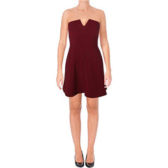 Bar lll Sweet Heart Fit & Flare Dress Garnet Dust 10 - Gear Relapse 