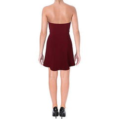 Bar lll Sweet Heart Fit & Flare Dress Garnet Dust 10 - Gear Relapse 