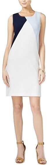 Bar III Sleeveless Colorblocked Dress Washed White M - Gear Relapse 