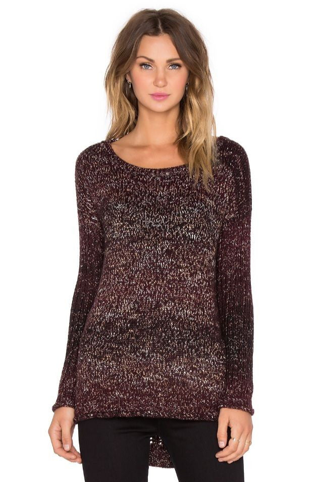 Sanctuary Women's Northern Casual Knit Long Sleeve Sweater Mulberry Mink XL