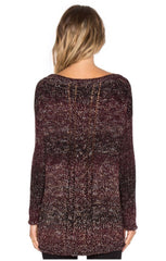 Sanctuary Women's Northern Casual Knit Long Sleeve Sweater Mulberry Mink XL