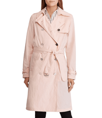 Lauren Ralph Lauren Women's Fatyela Fall Double Breasted Midi Coat Pink