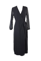 Bar III Wrap Maxi Dress Deep Black - Gear Relapse 