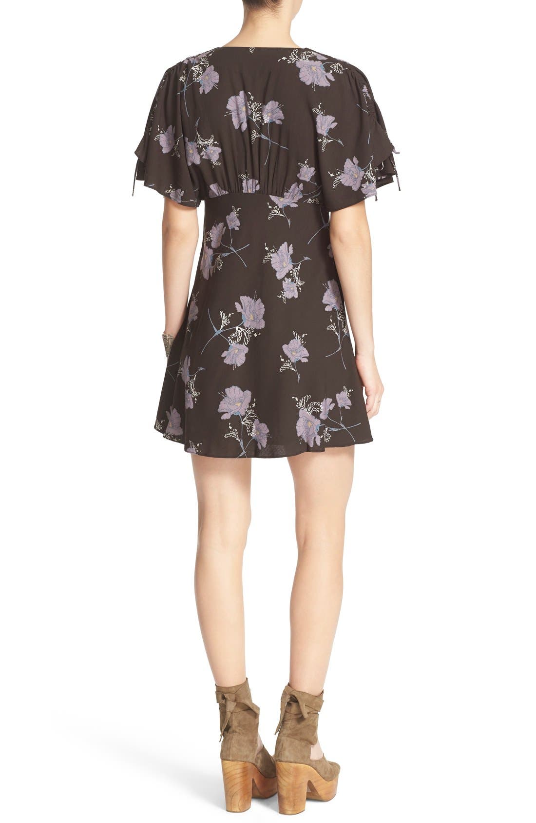 Free People 'Melanie' Floral Print Fit & Flare Dress Night Combo 0