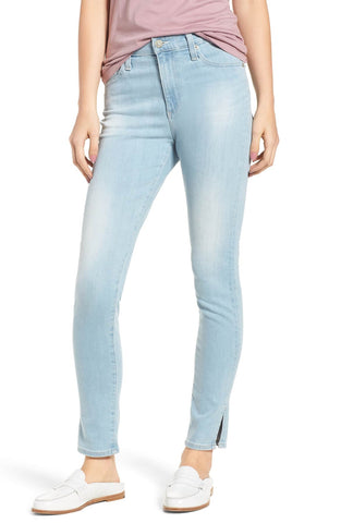 3X1 Women's Distressed Skinny Jeans Light Blue Wash 28
