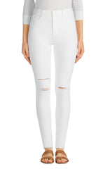 J Brand Maria Destroyed High Rise Skinny Jeans White 24