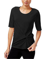 Bar III Knot-Front Elbow-Sleeve Top - Gear Relapse 