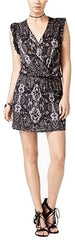 chelsea sky Frilled Printed Dress Black - Gear Relapse 