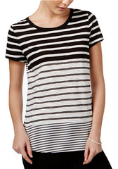 Maison Jules Striped Short-Sleeve T-Shirt Egret Combo XL