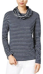 Maison Jules Striped Cowl-Neck Top Blu Notte Combo