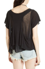 Free People Cookie Layered-Look T-Shirt Black S - Gear Relapse 