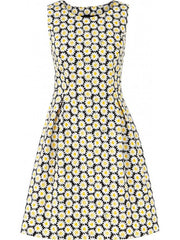 Love Moschino Women's Daisy-Print Mini Fit & Flare Dress Black 4