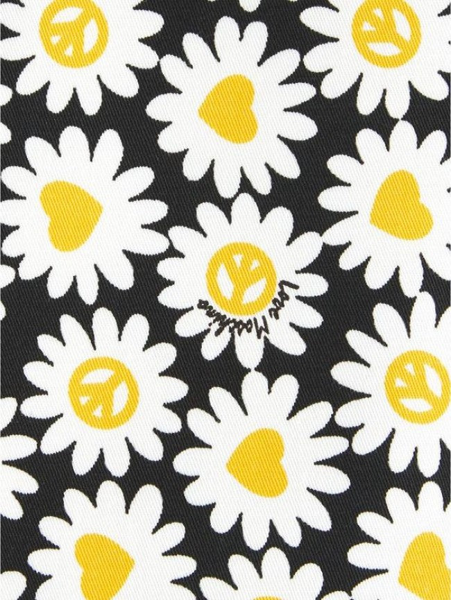 Love Moschino Women's Daisy-Print Mini Fit & Flare Dress Black 4