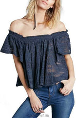 Free People Thrills and Frills Open-Stitch Ivory M - Gear Relapse 